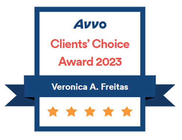 Avvo | Clients' Choice Award 2023 | Veronica A. Freitas | 5 Stars
